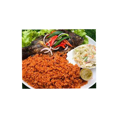 Jollof Rice with Tilapia