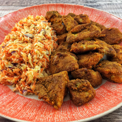 Jollof Rice with Chicken Nuggets