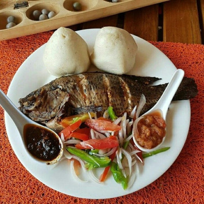 Banku with Tilapia